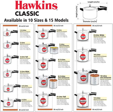 HAWKIN Classic Aluminum Pressure Cooker